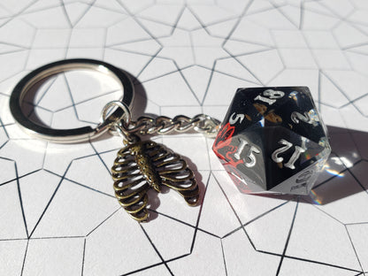 "Skeleton Key(chain)" - Handmade D20 Keychain