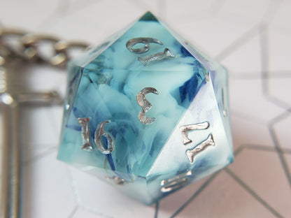 "The Nightsong" - Handmade D20 Keychain