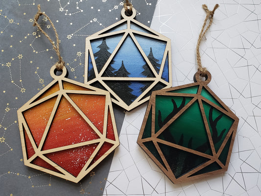 Mini Painting D20 Tree Ornament