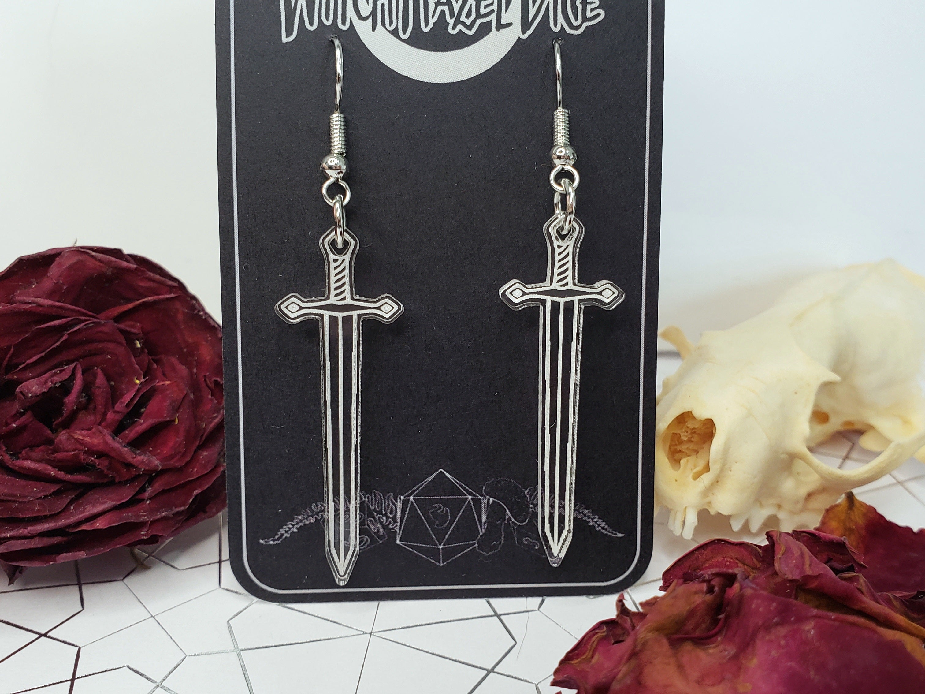 Dangling sword clearance earring